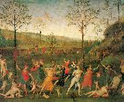 PERUGINO, Pietro The Combat of Love and Chastity oil painting on canvas